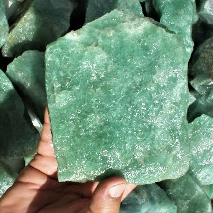green jade rough stone